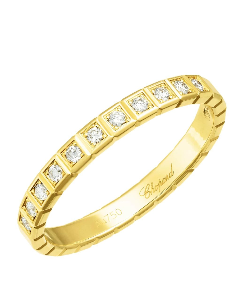 Chopard Metallic And Diamond Ice Cube Ring