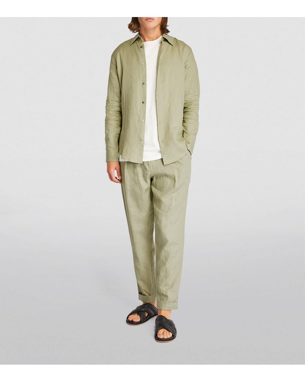 CHE Green Linen Shirt for men