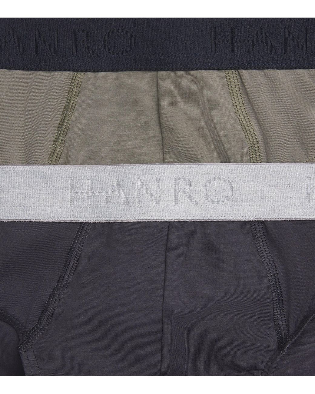Hanro Gray Cotton-Blend Essentials Briefs for men