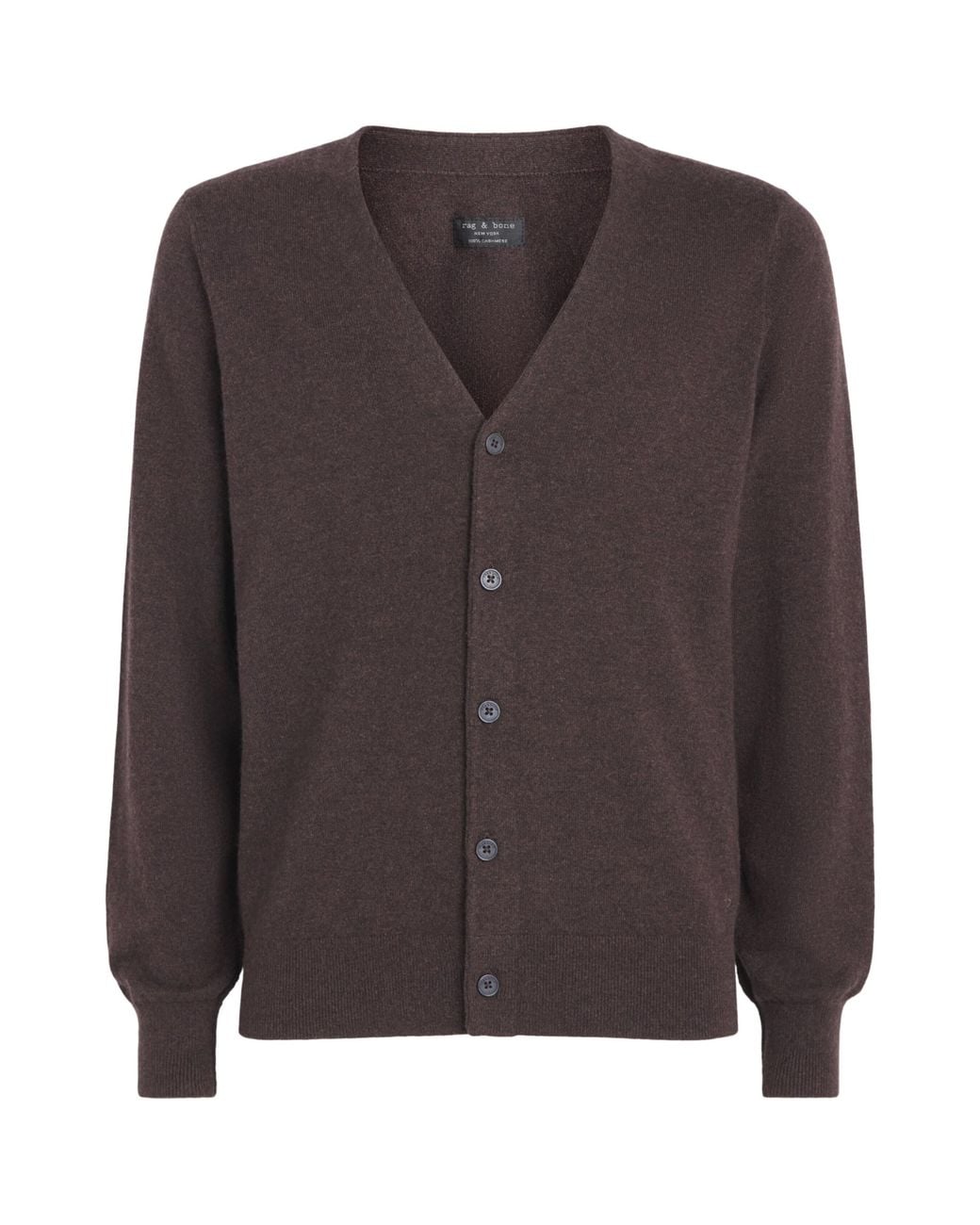 Rag & Bone Brown Cashmere Vernon V-Neck Cardigan for men