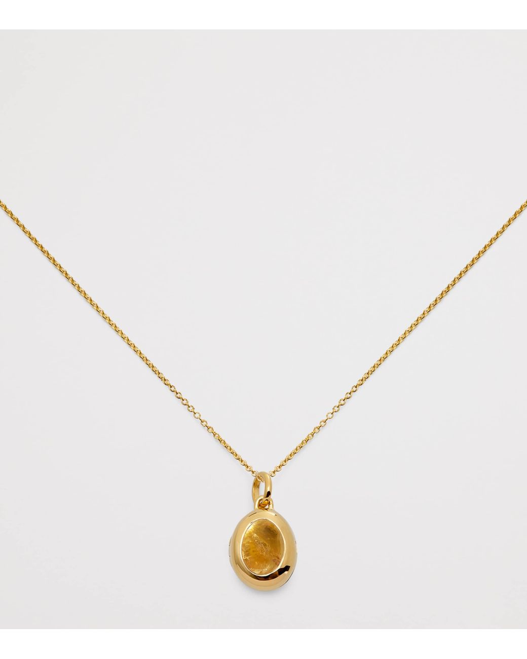 Monica Vinader Metallic Vermeil And Citrine November Birthstone Locket