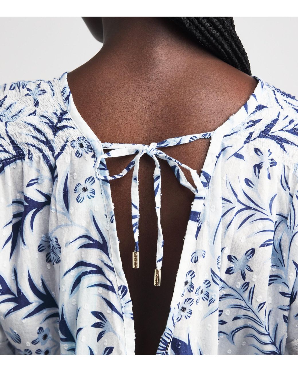 Melissa Odabash Blue Ruffle Jess Mini Dress