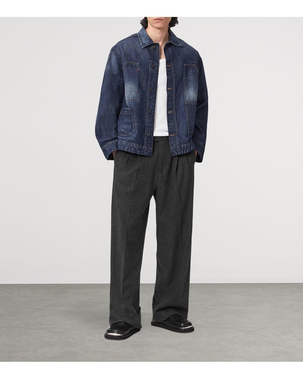 AllSaints Blue Mukesh Denim Jacket for men