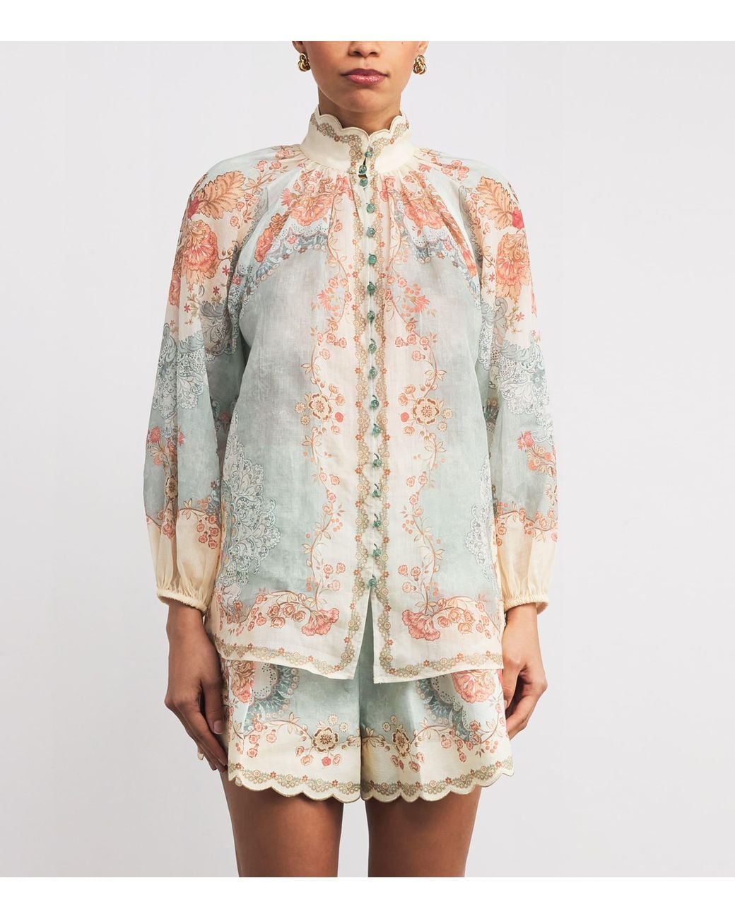 Zimmermann White Floral Daylight Blouse