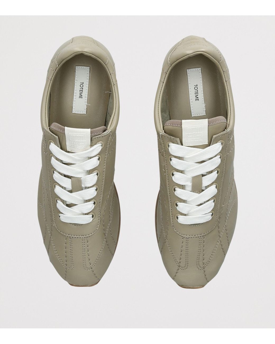 Totême Green Nappa Leather Flex Sneakers