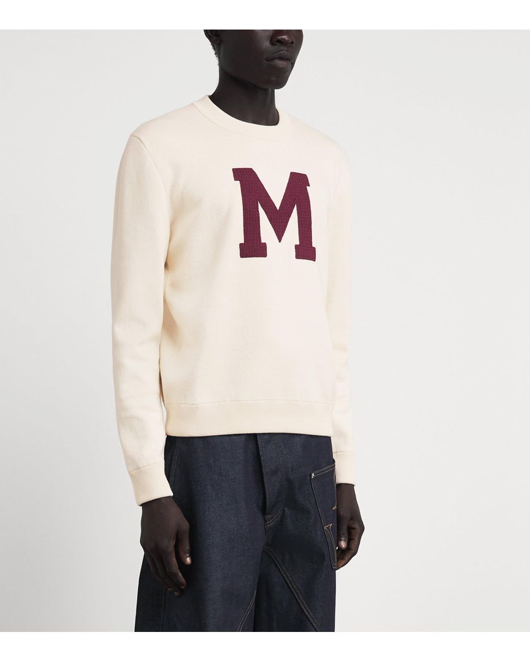 Moncler White Cotton-Blend Logo Sweatshirt for men