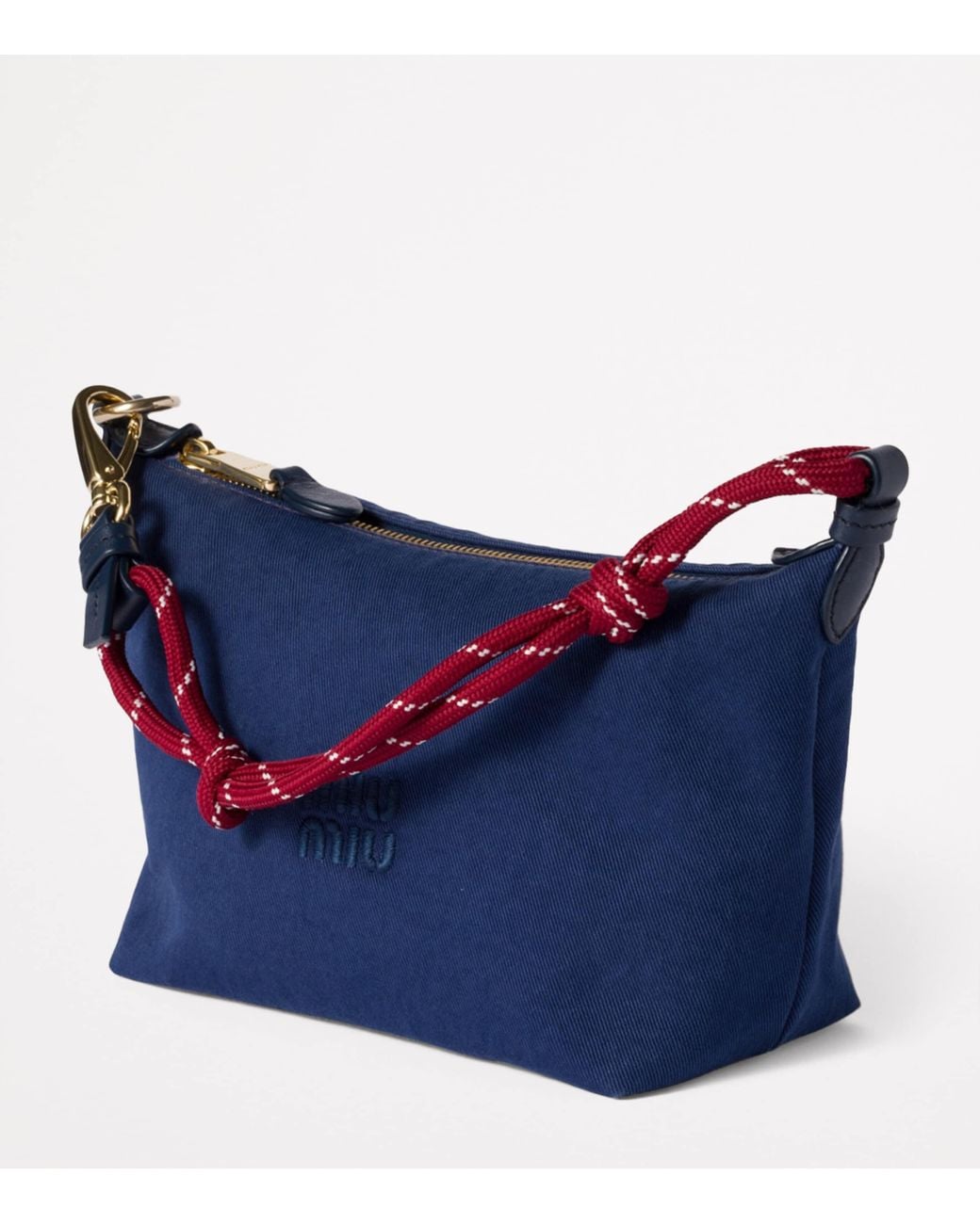 Miu Miu Blue Gabardine Pouch