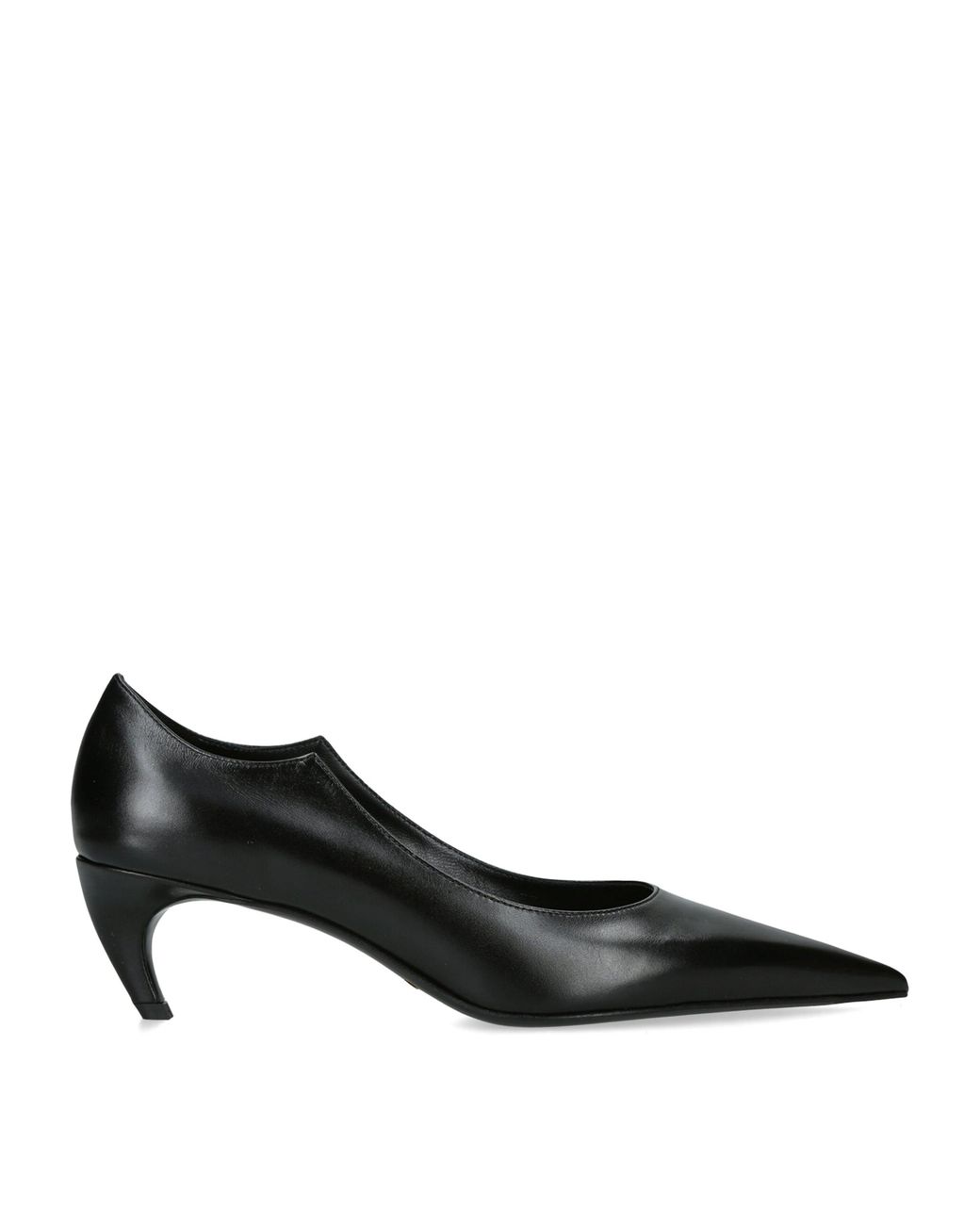 Khaite Black Leather Valerie Pumps 55