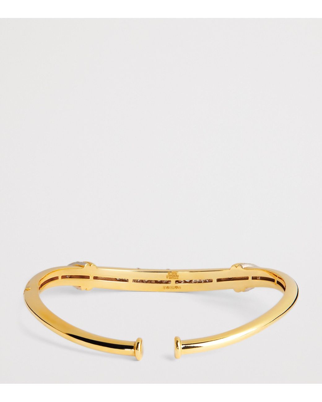 L'Atelier Nawbar Metallic And Diamond Boa Belly Stack Bangle