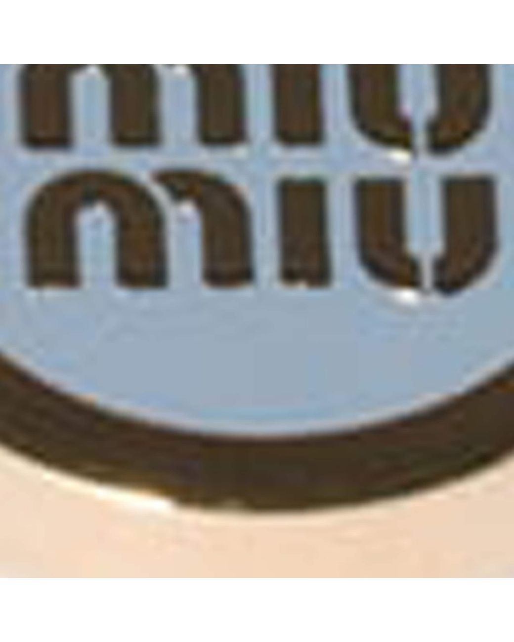 Miu Miu Metallic Enamel Logo Necklace