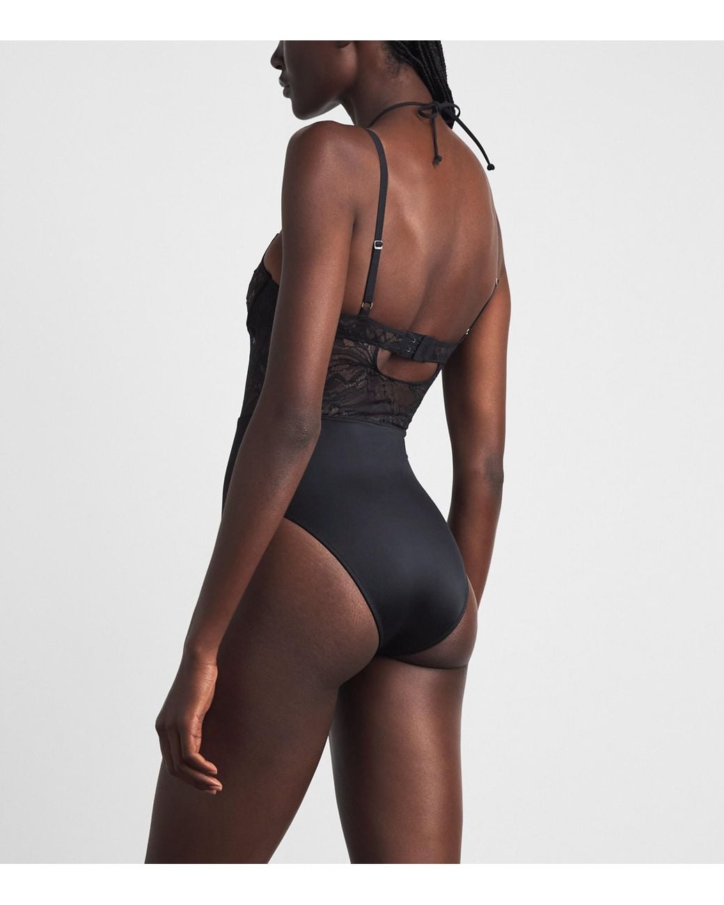 Wolford Blue Lace Shaping Bustier Bodysuit