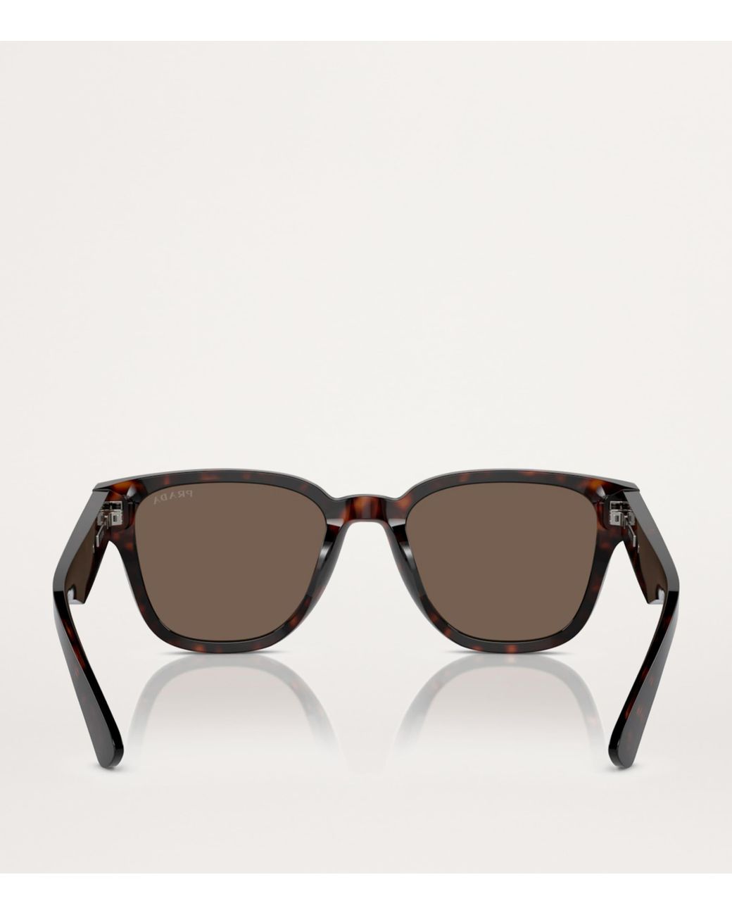 Prada Brown Acetate Rectangular Sunglasses for men