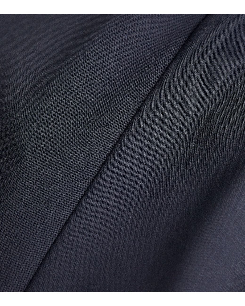 Eskandar Blue Wool Tapered Trousers