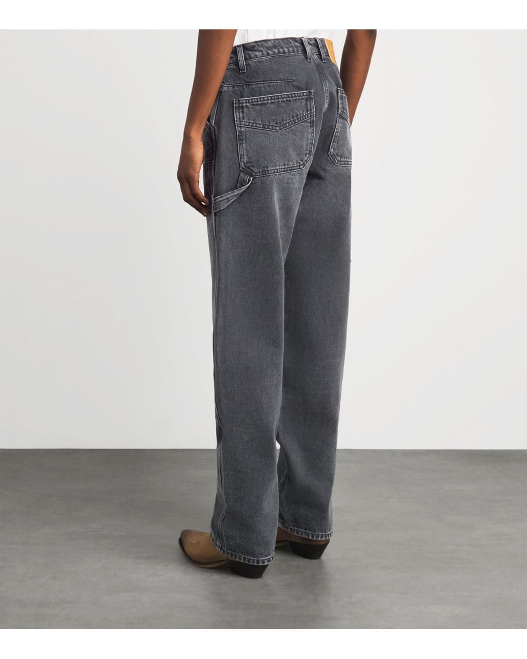 Guest In Residence Gray Workday Wide-Leg Jeans
