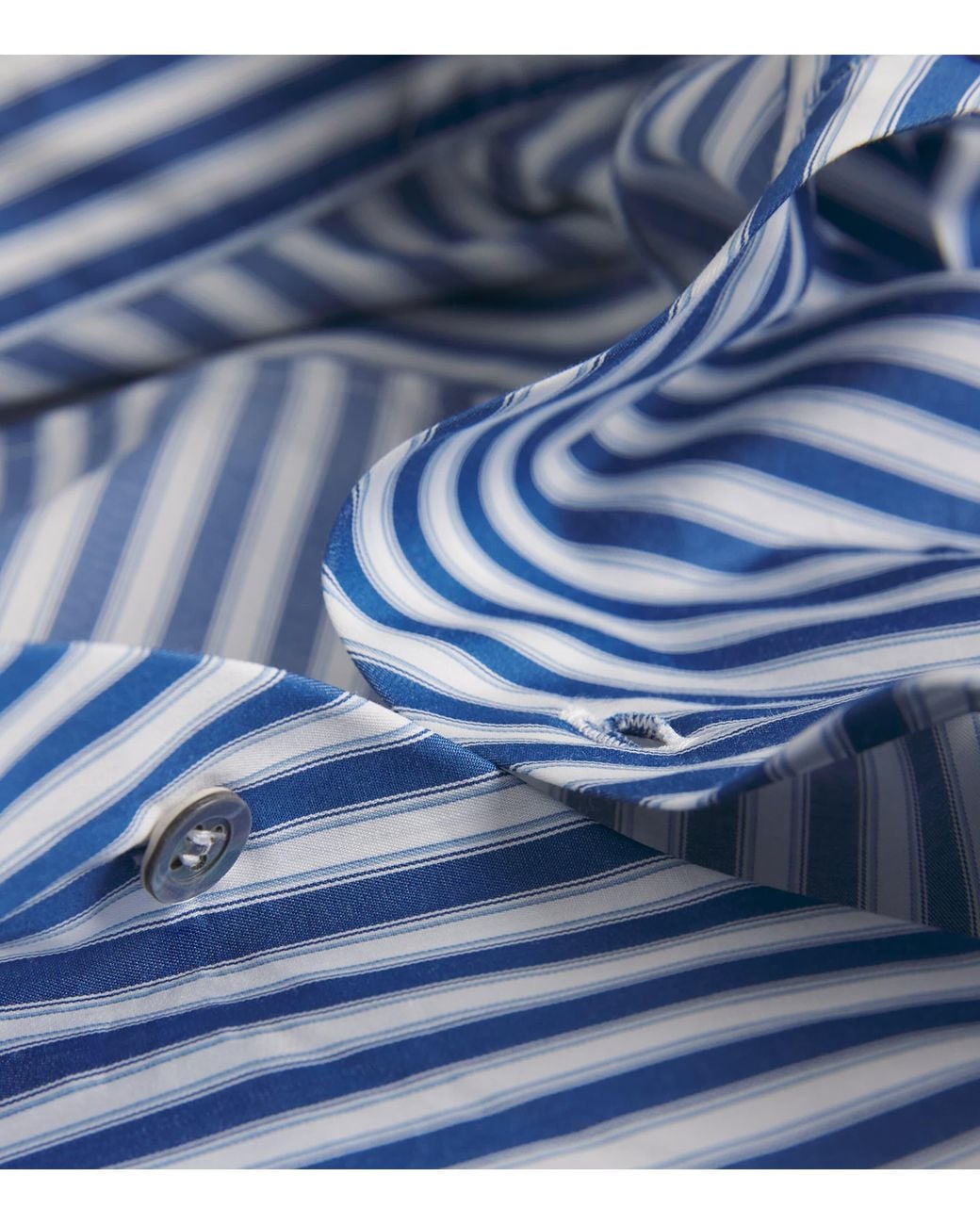 Eskandar Blue Stripe Wide A-Line Shirt