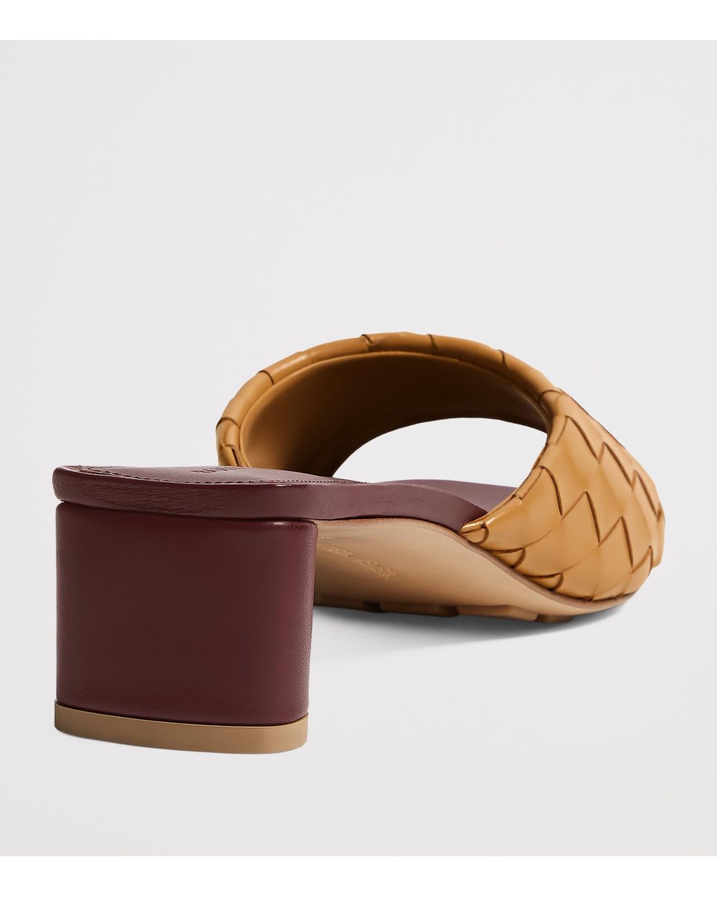 Bottega Veneta Brown Lambskin Livia Heeled Mules 40