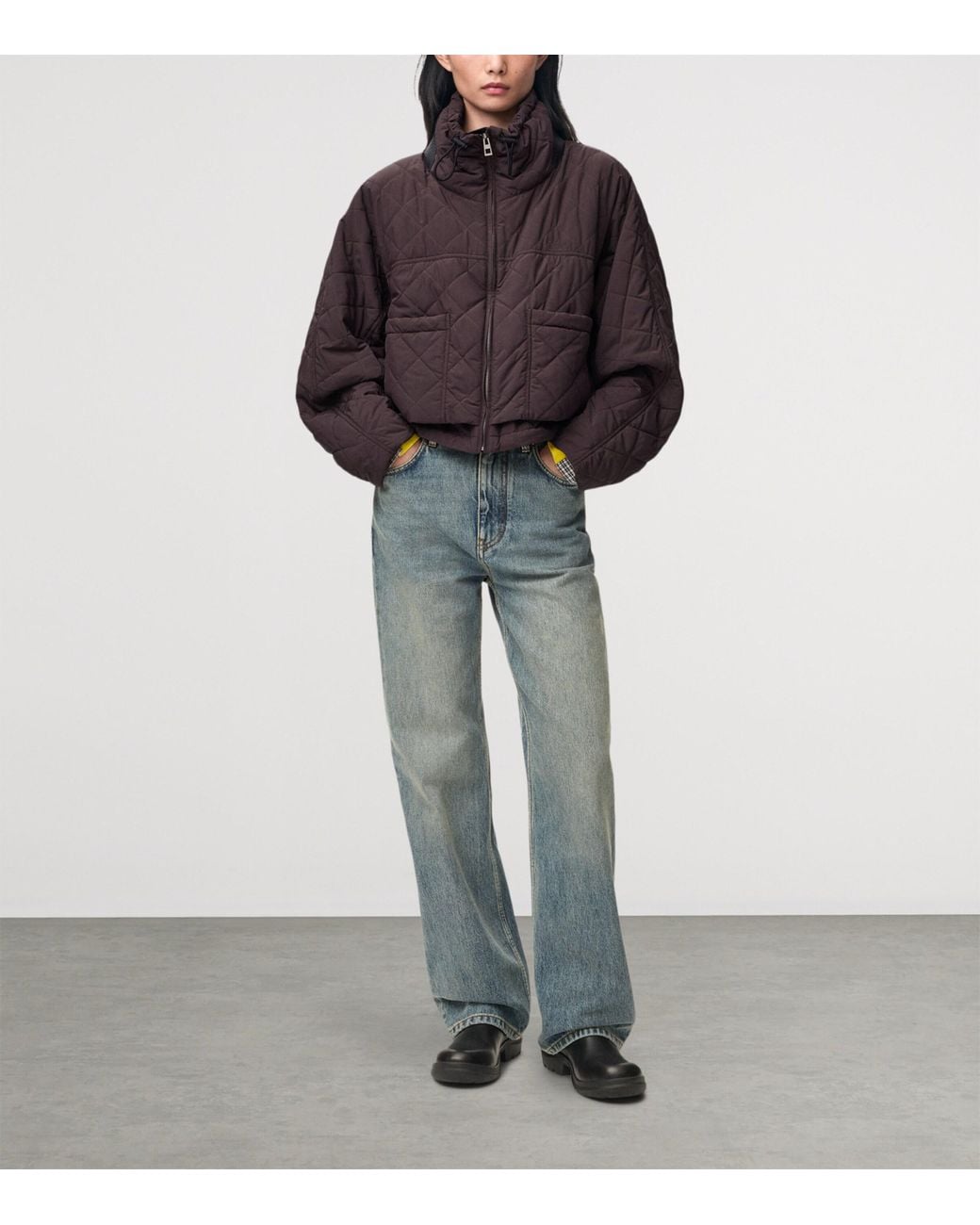 Loewe Purple Technical Quilted Jacket