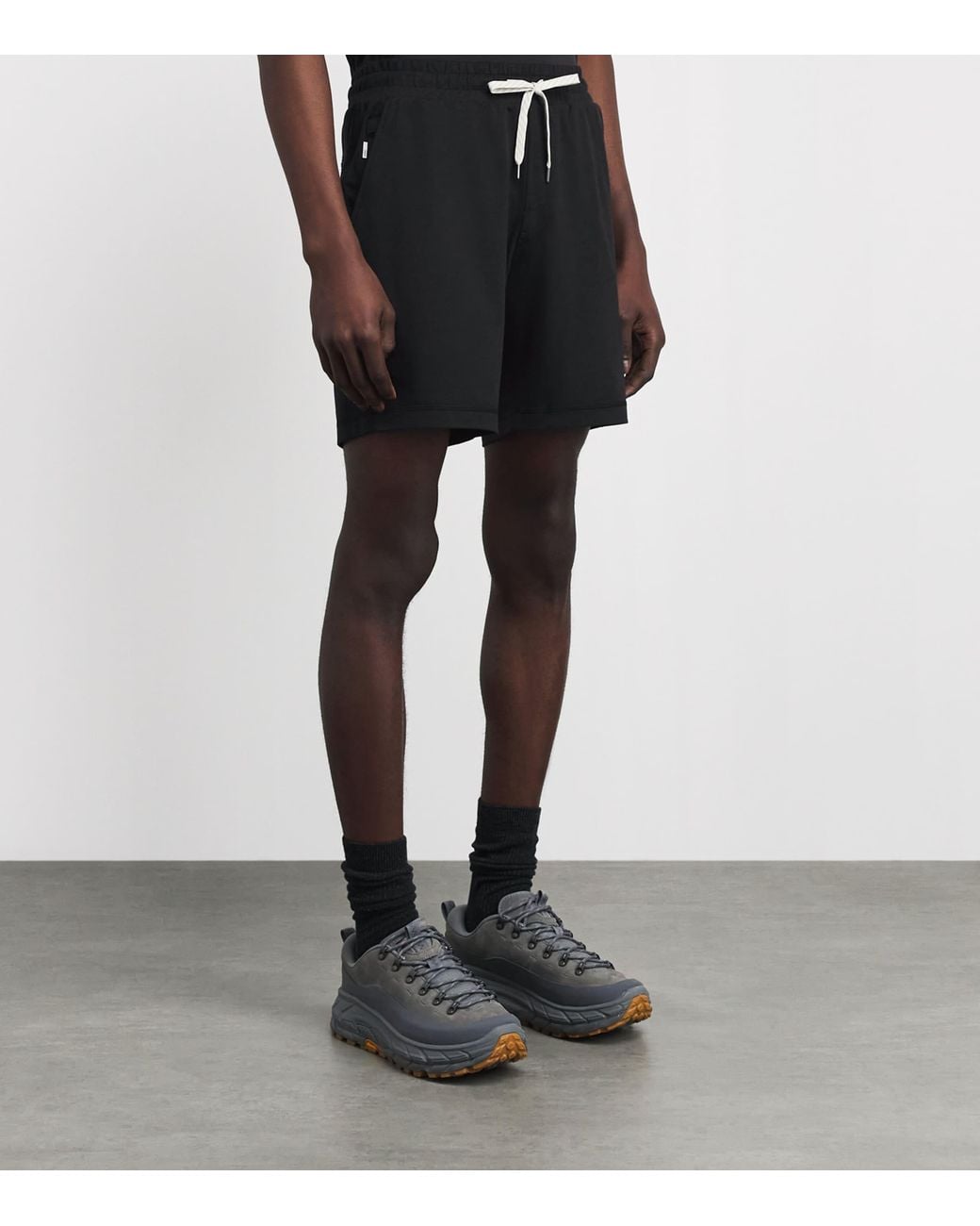 vuori Black Ponto Performance Sweat Shorts for men