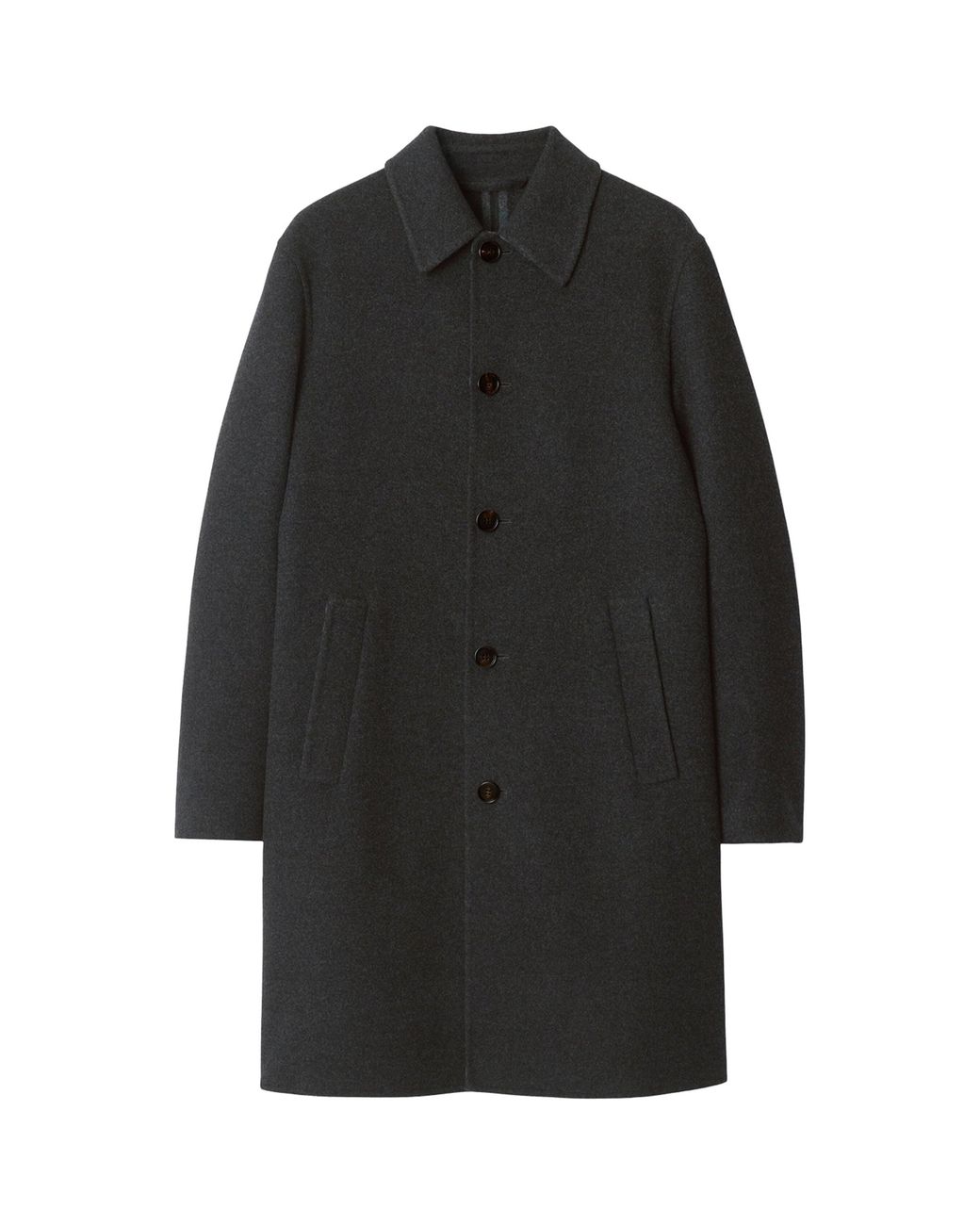 Burberry Black Wool Mid-Length Car Coat for men