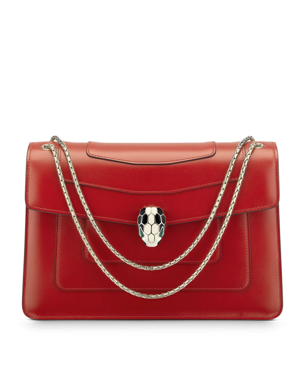 BVLGARI Red Serpenti Forever Leather Shoulder Bag | Lyst