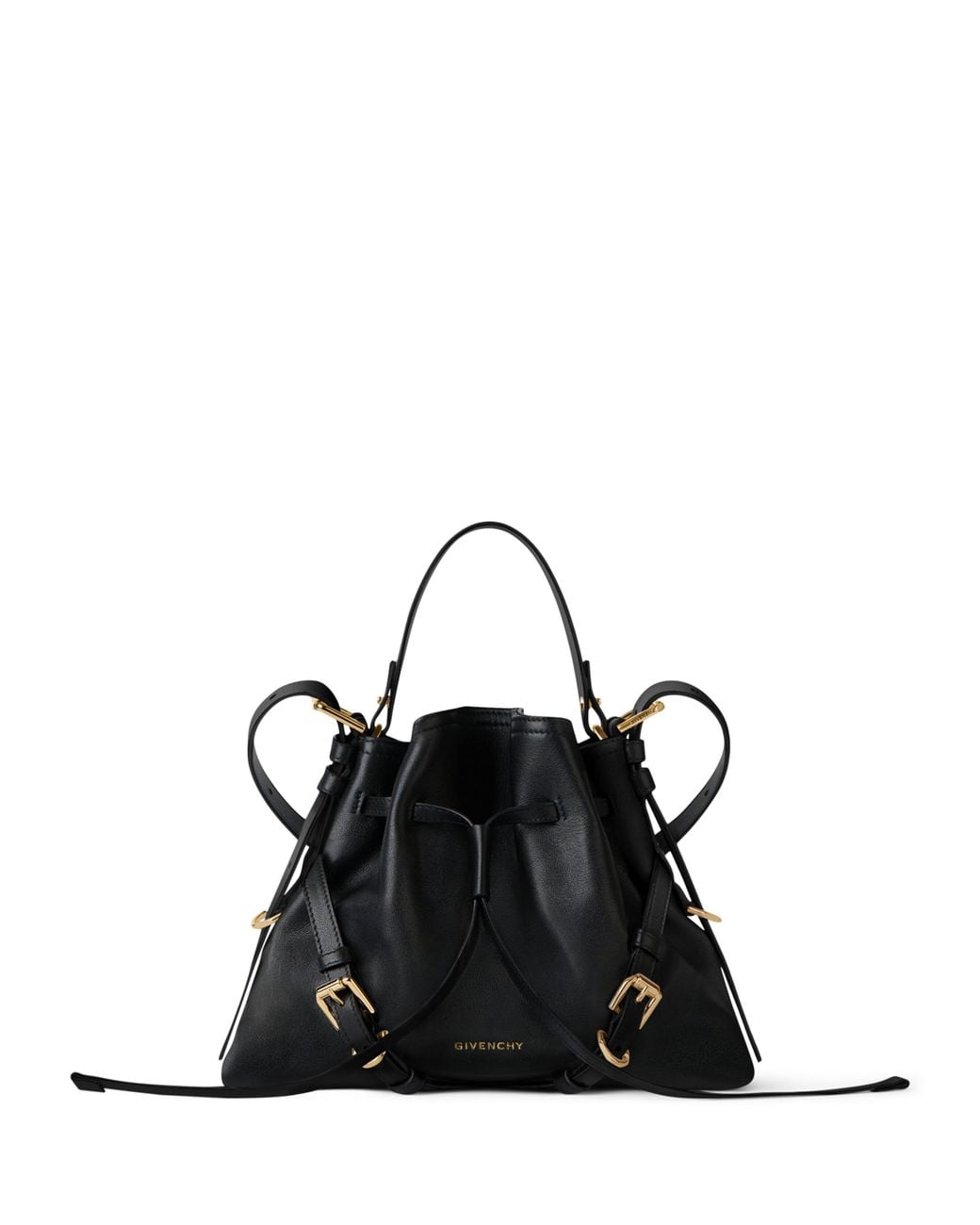 Givenchy Black Small Leather Voyou Bucket Bag