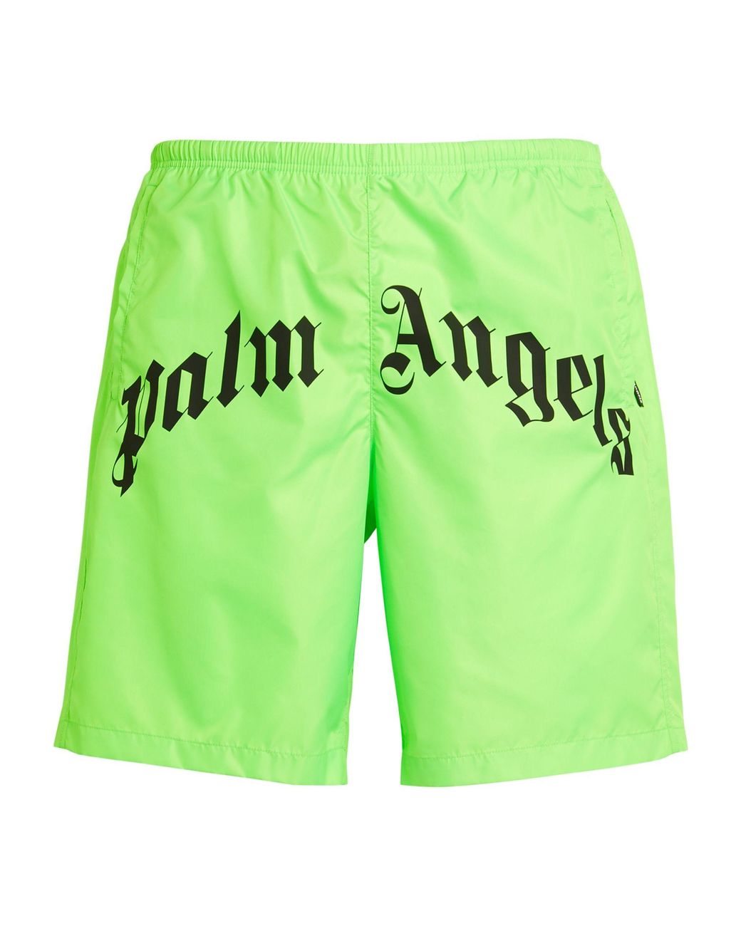 Palm Angels Synthetic Logo Swim Shorts in Green for Men - Lyst