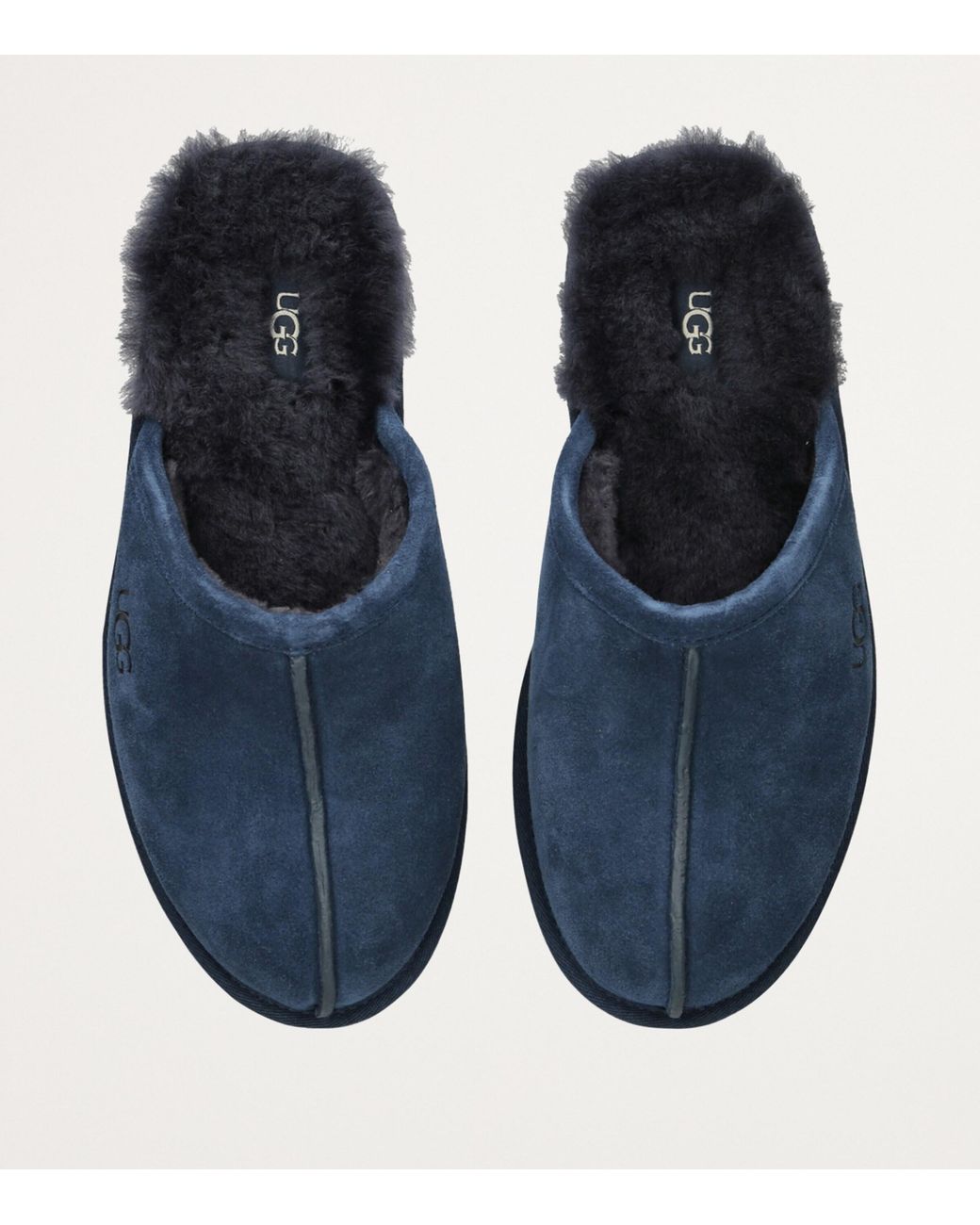 Ugg Blue Suede Scuff Slippers for men