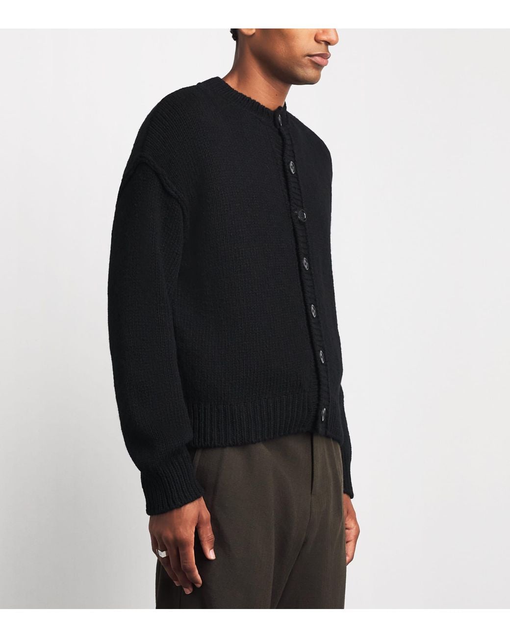 Our Legacy Black Wool Pitch Cardigan for men