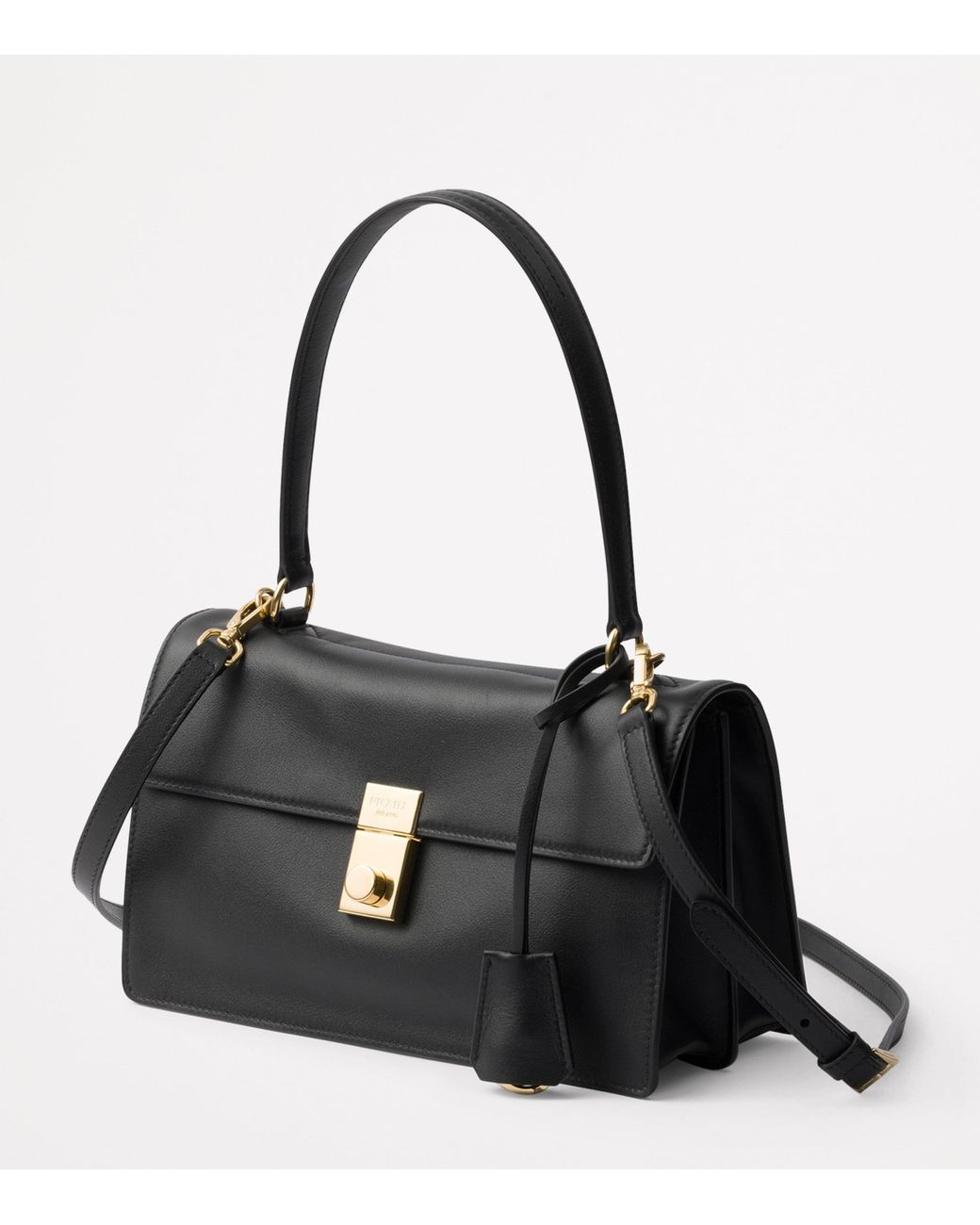 Prada Black Medium Leather Shoulder Bag