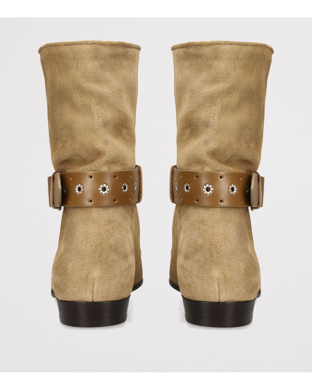 Isabel Marant Natural Suede Reena Ankle Boots