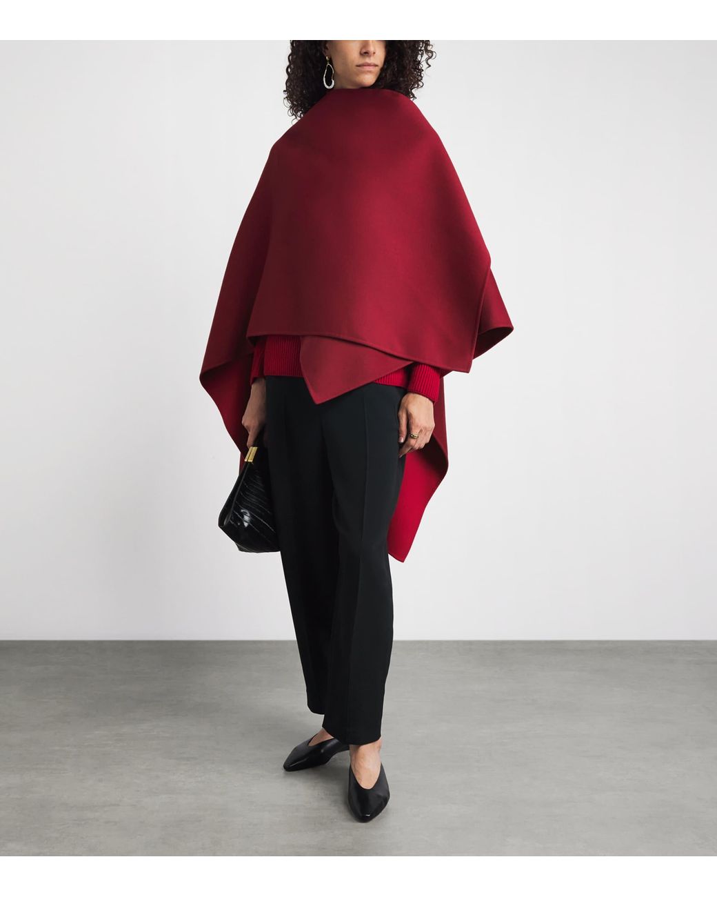 RETORI Red Virgin Wool Cape