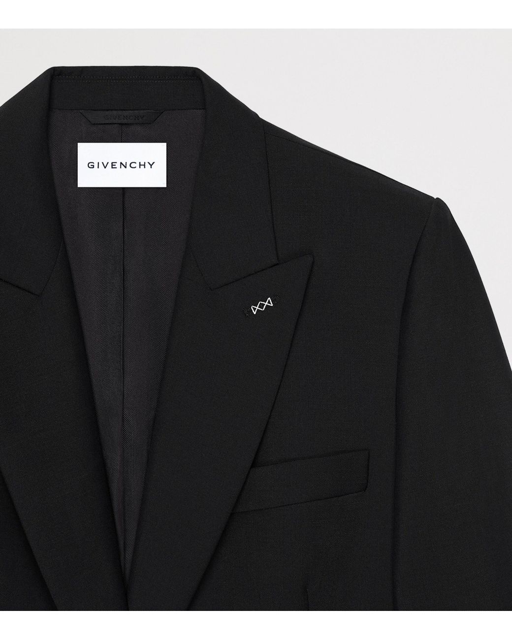Givenchy Black Wool-Mohair Bow-Detail Blazer