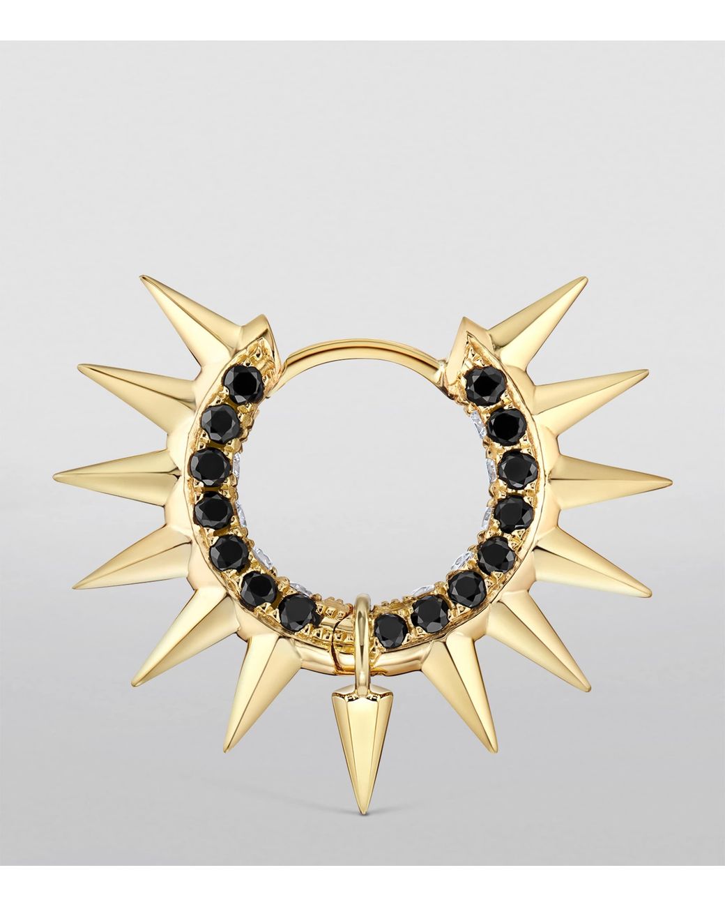 Maria Tash Metallic And Diamond Pavé Metal Mohawk Hoop Earring