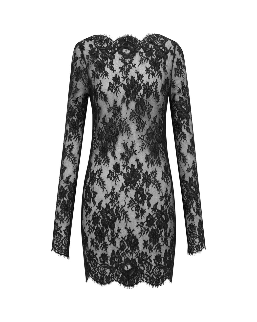 Saint Laurent Black Lace Mini Dress