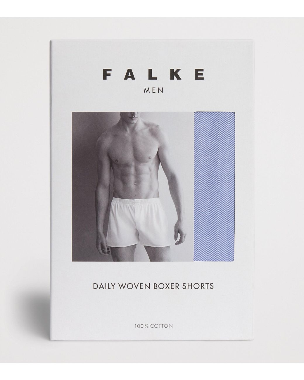 Falke Blue Cotton Woven Boxer Shorts for men