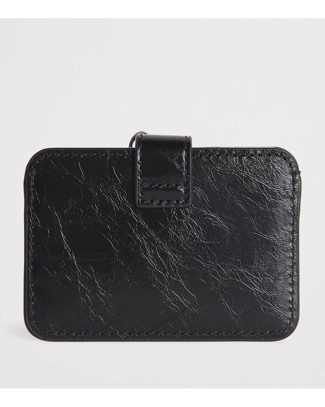 Maje Black Cracked Leather Miss M Card Holder