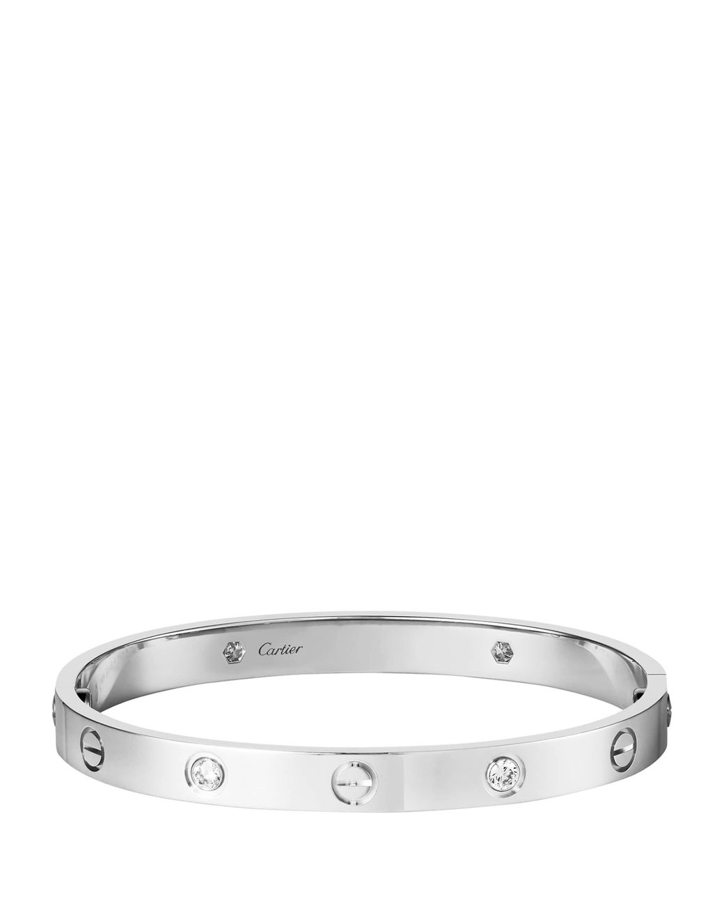 Cartier White Love Classic 4-Diamond Bracelet