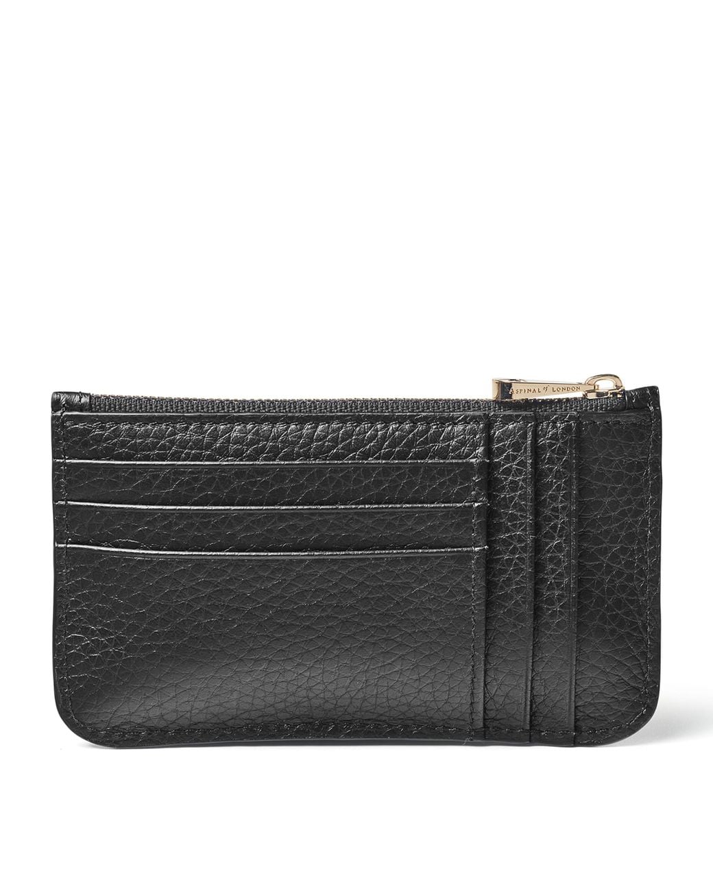 Aspinal Black Leather Ella Card Holder