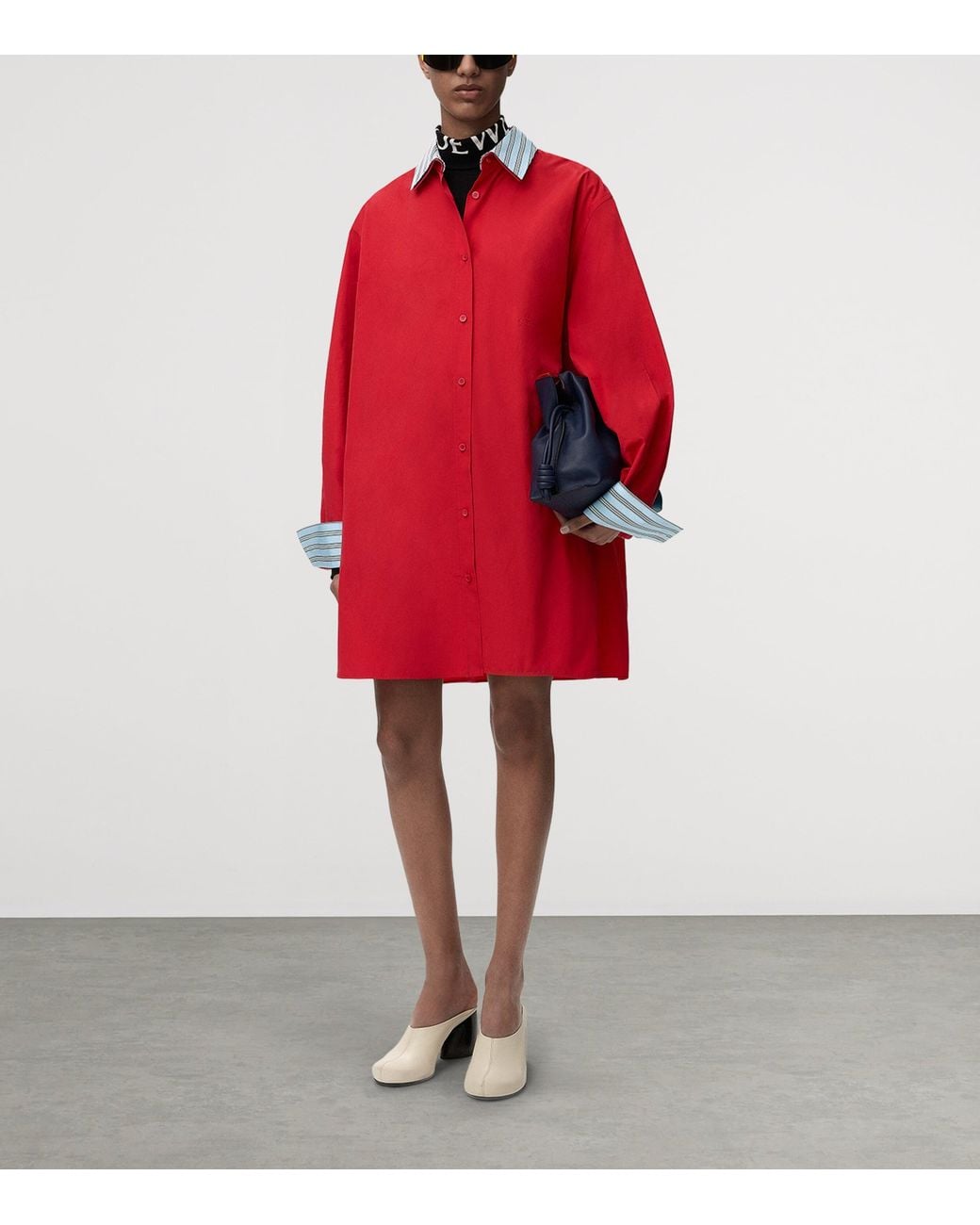 Loewe Blue Rollneck Logo Sweater