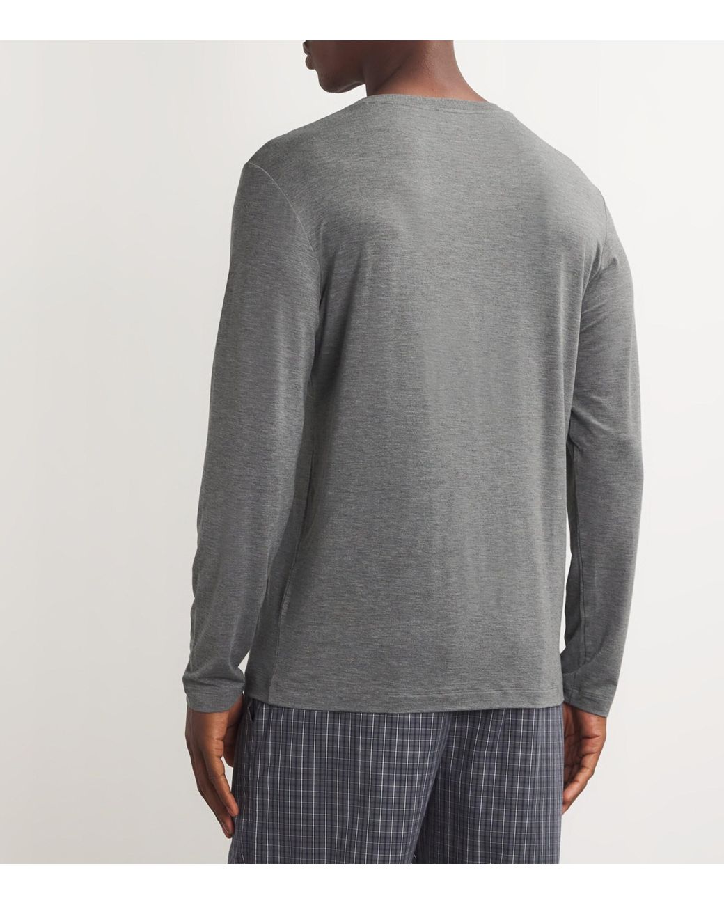 Hanro Gray Casuals V-Neck T-Shirt for men