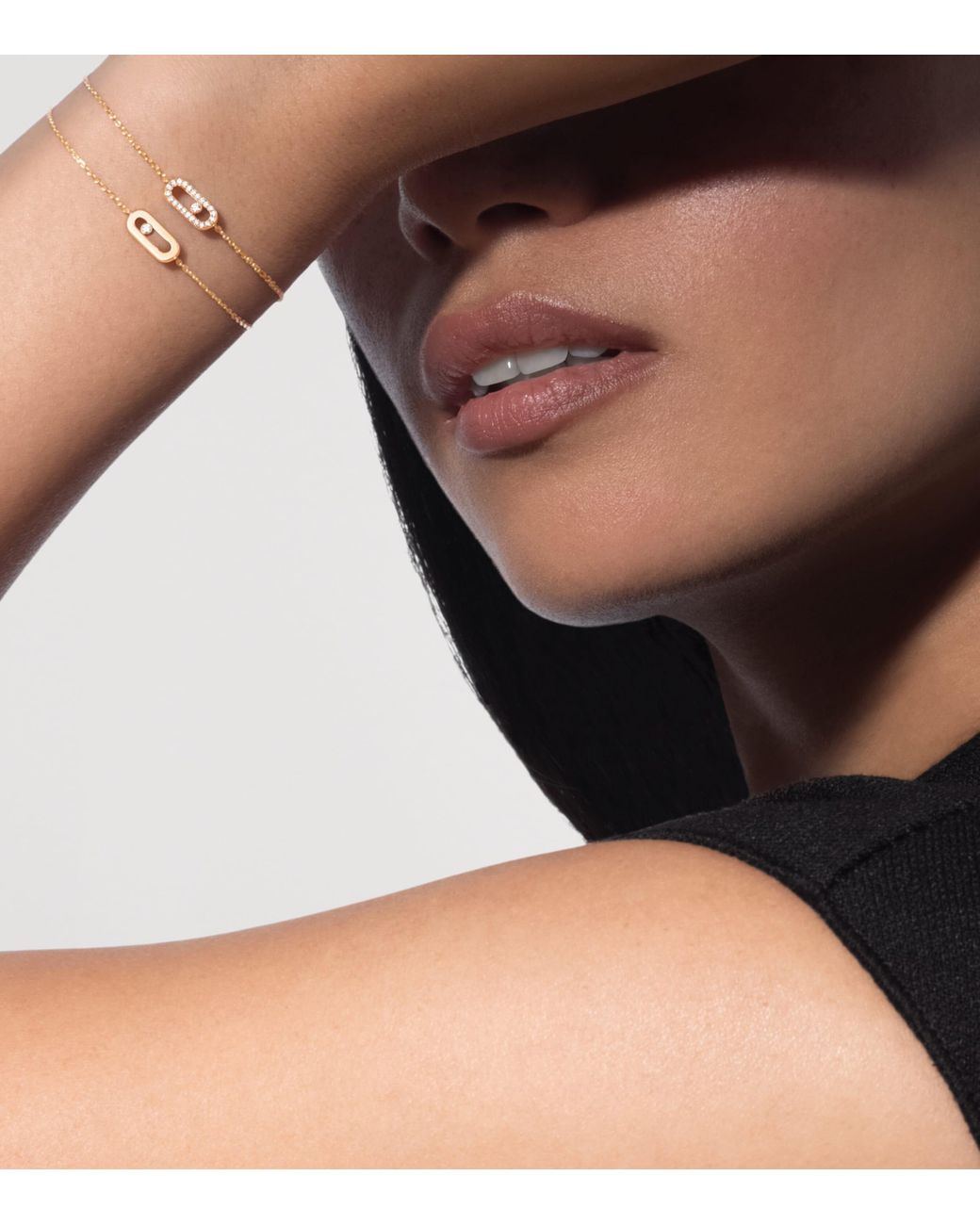 Messika White Move Uno Mini And Diamond Chain Bracelet
