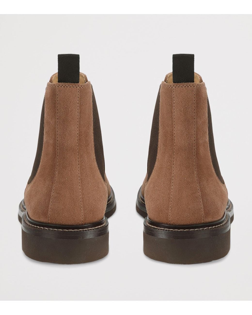 Brunello Cucinelli Brown Suede Chelsea Boots for men