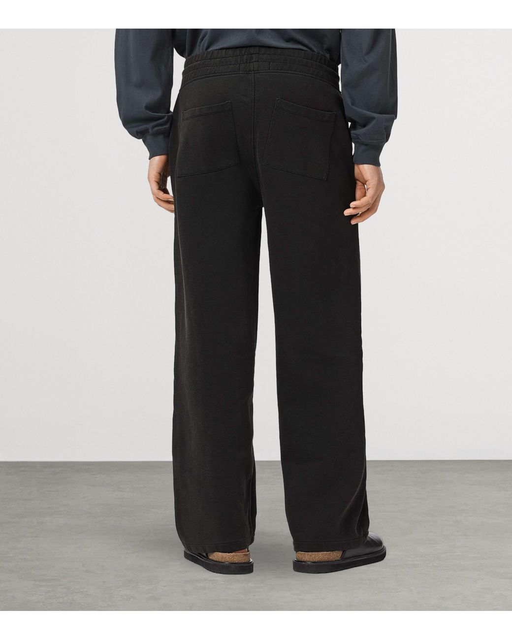 AllSaints Black Organic Cotton Chromium Sweatpants for men