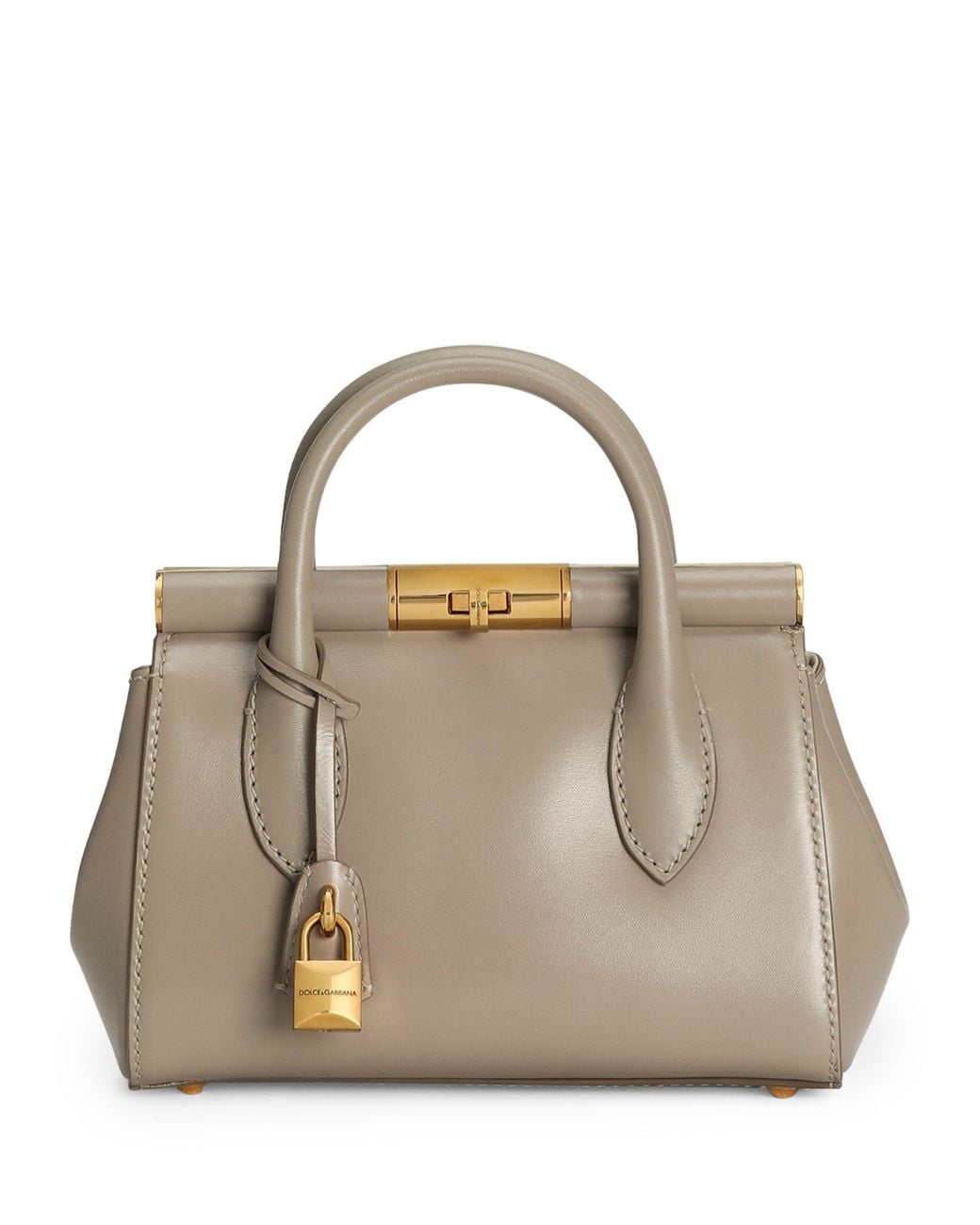 Dolce & Gabbana Metallic Leather Top-Handle Bag