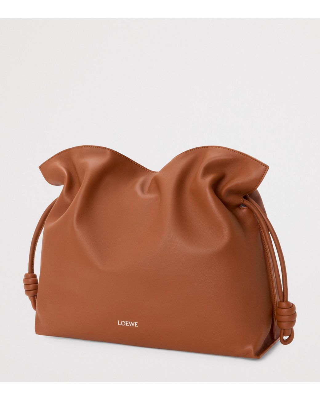 Loewe Brown Large Leather Flamenco Shoulder Bag