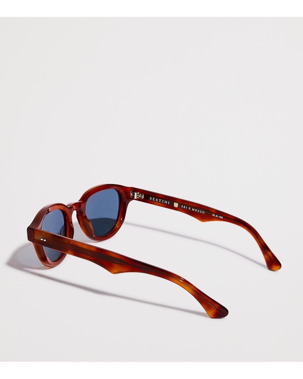 Sestini Eyewear Blue Acetate Sei E Mezzo Sunglasses for men