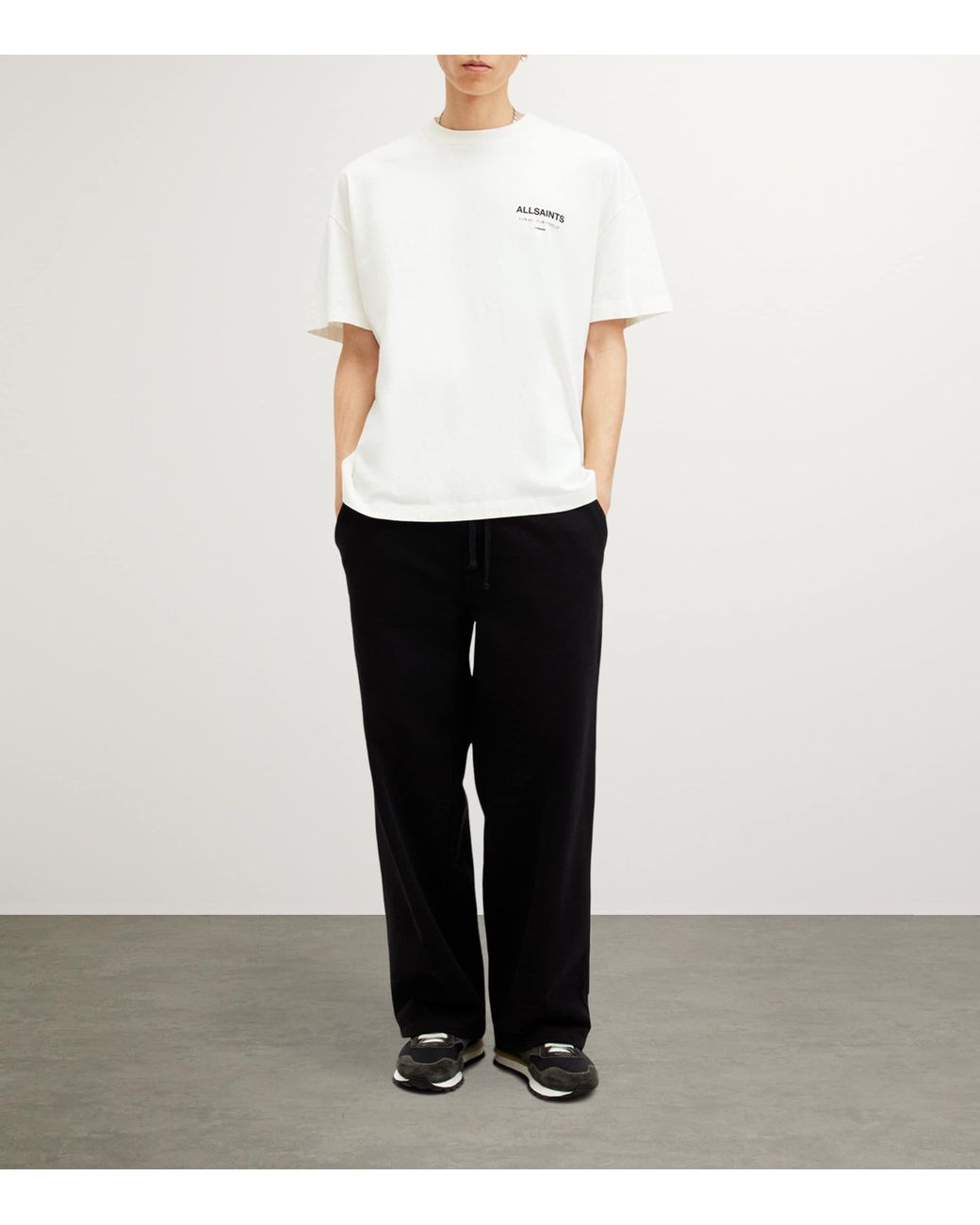 AllSaints White Organic Cotton Underground T-Shirt for men