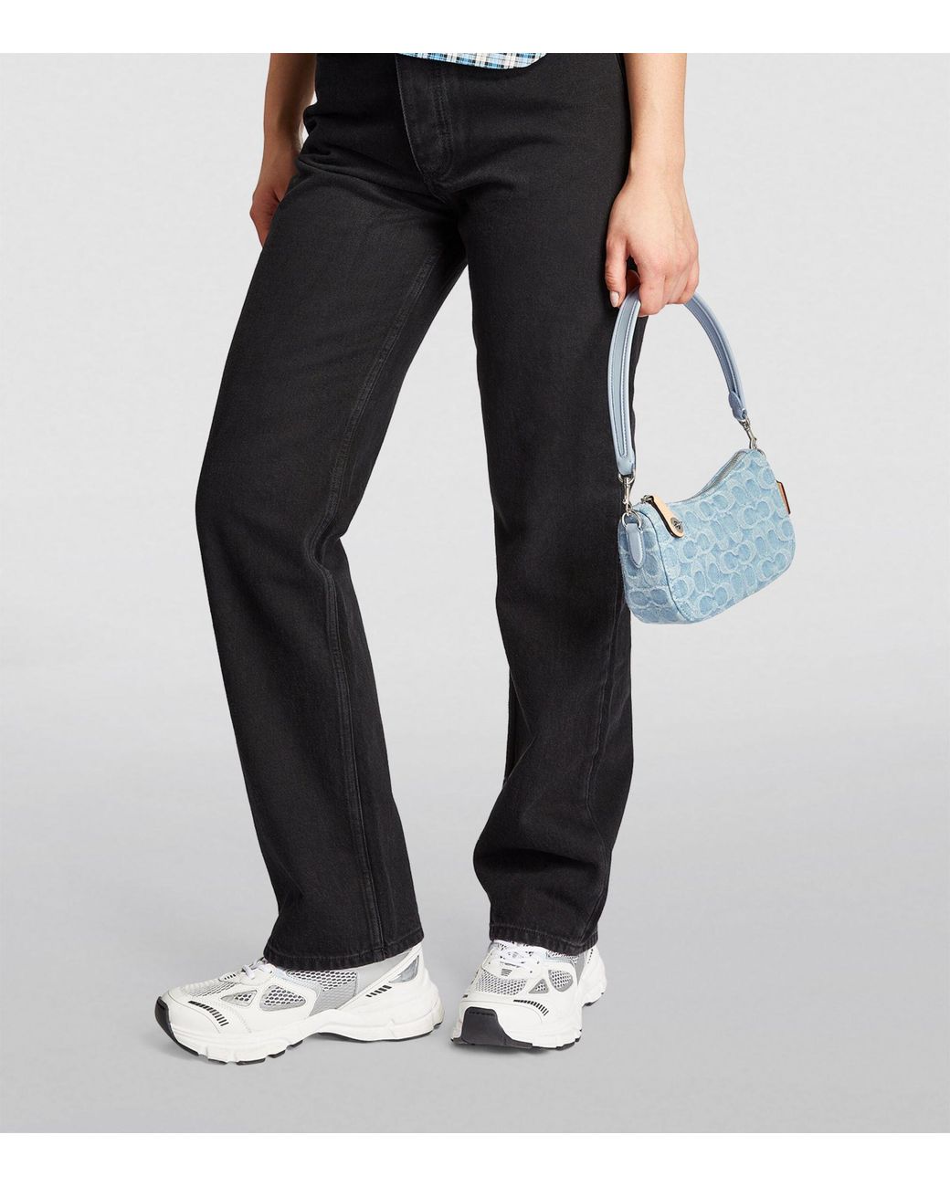 COACH Denim Swinger Shoulder Bag in Blue | Lyst