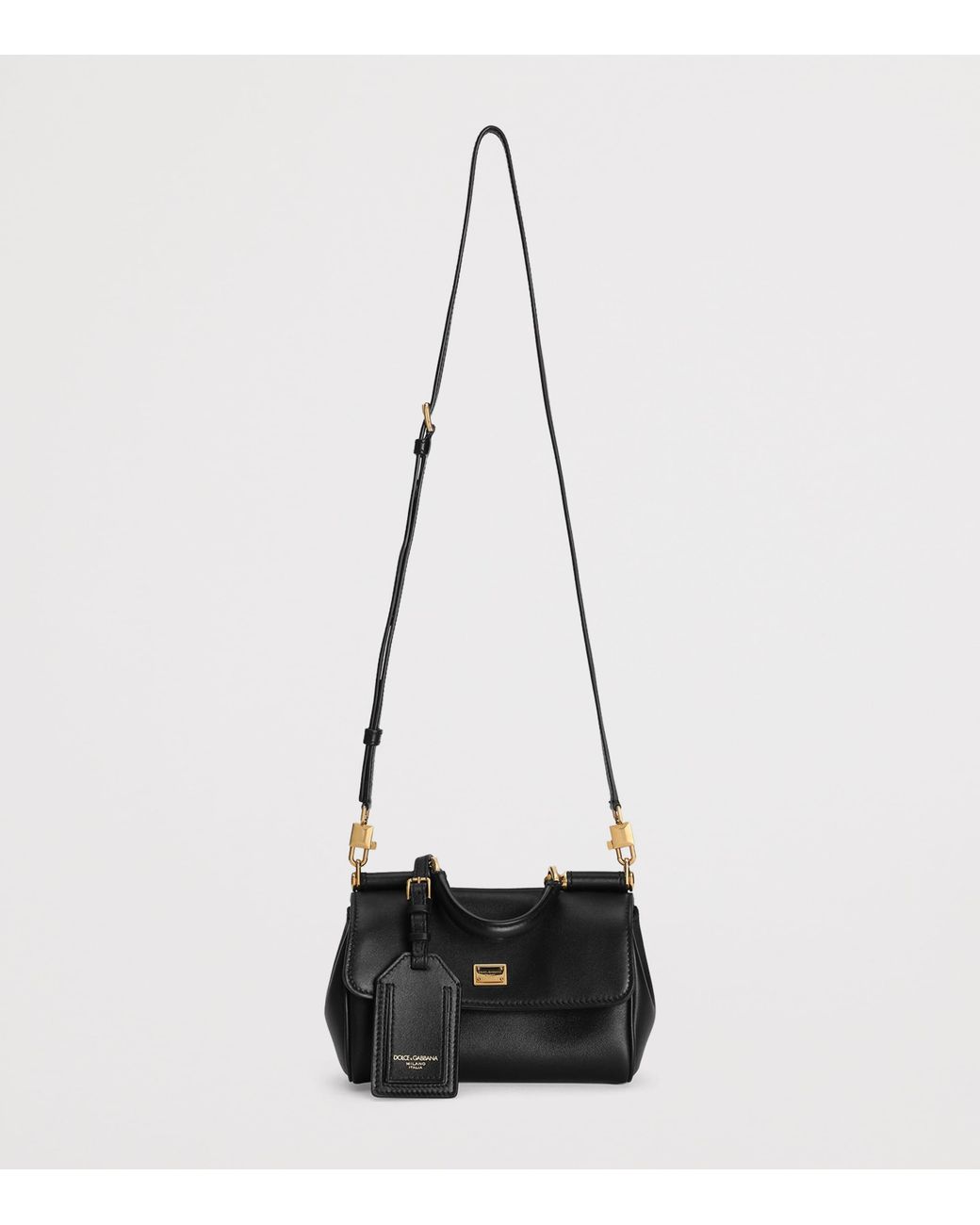 Dolce & Gabbana Black Plongé Calfskin My Sicily Cross-Body Bag