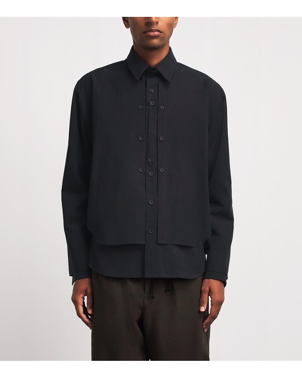 Craig Green Black Cotton Panelled Shirt for men